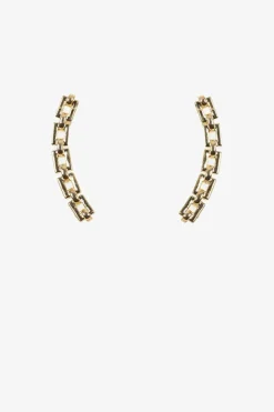 Antler Chain Link Ear Climber - Gold