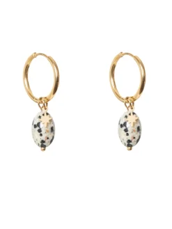 Antler Dalmatian Drop Earring