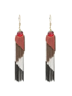 Antler Downtown Chain Earring - Pink