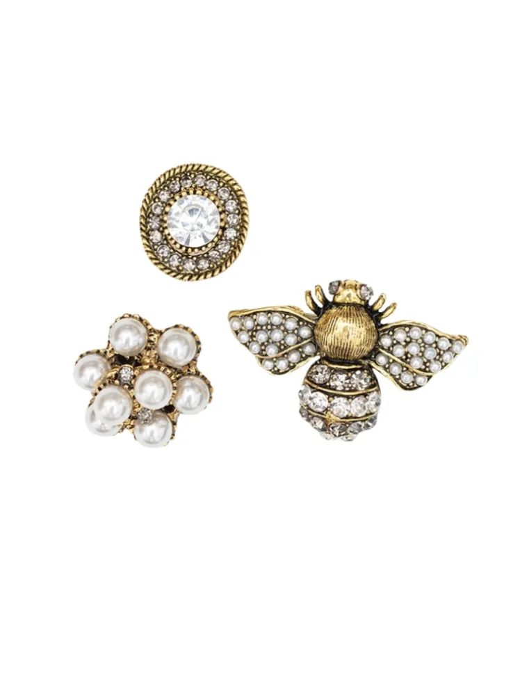 Antler Gatsby Glam Brooch Set