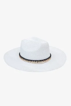 Antler White Gold Chain Fedora