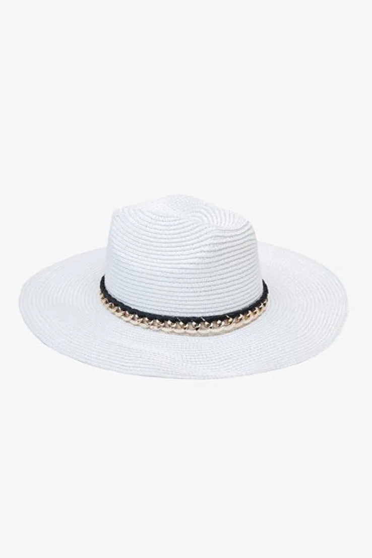 Antler White Gold Chain Fedora