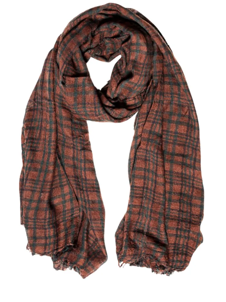 Antler Woodland Check Scarf