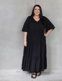 Florence Dress Short Sleeve - Black