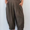 Let's Dance Pleat Pant - Khaki