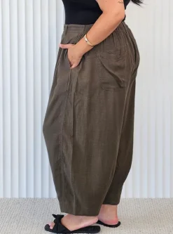 Let's Dance Pleat Pant - Khaki