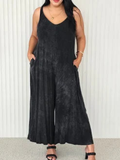 Palazzo Jumpsuit - Stonewash