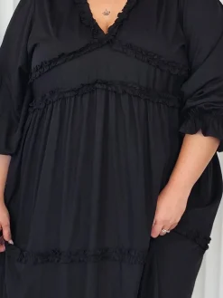 Ruffle Dress - Black