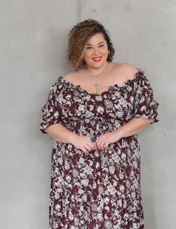 Sophia Dress Short Sleeve - Chocolate Shalimar