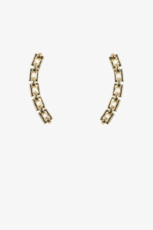 Antler Chain Link Ear Climber - Gold