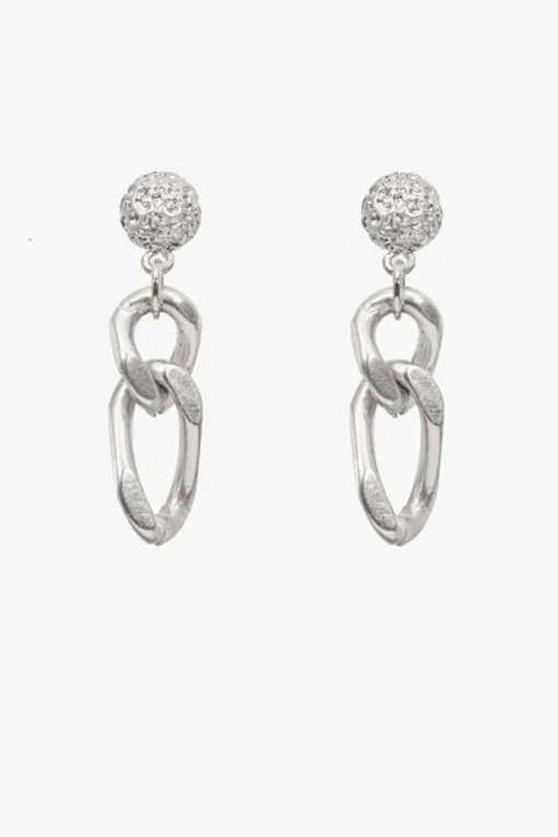 Antler Lila Earring - Silver
