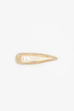 Antler Pearl & Rhinestone Clip - Gold