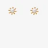 Antler Pearl Daisy Earring - Gold