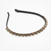 Antler Rhinestone Headband - Mini Grey