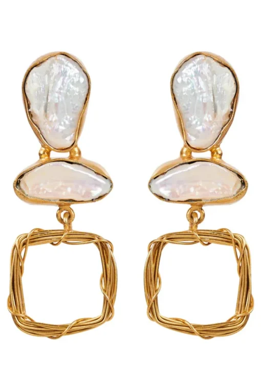 eb&ive Awaken Earring- Pearl/Gold