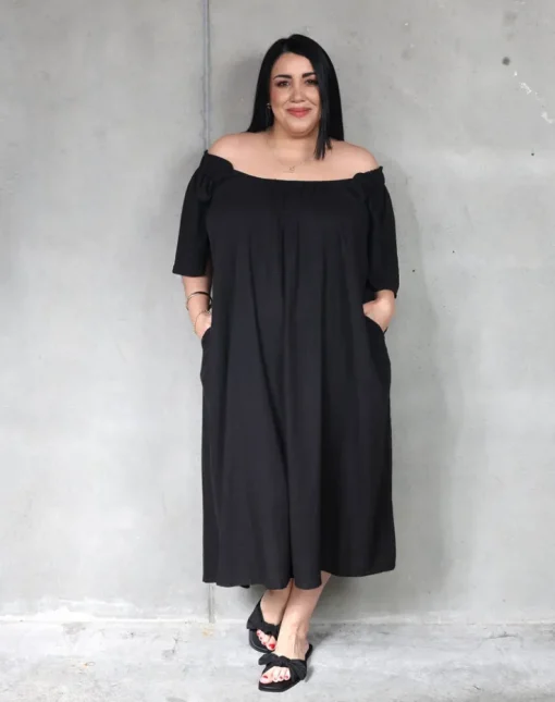 Haven Flora Maxi Dress - Black