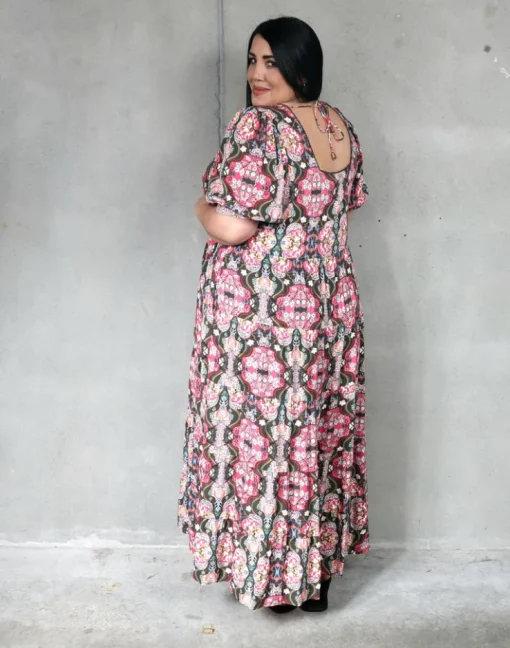 Isle of Mine - Amelie Maxi Dress - Olive Fleuron