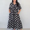 Raffles Shirt Dress- Poppy